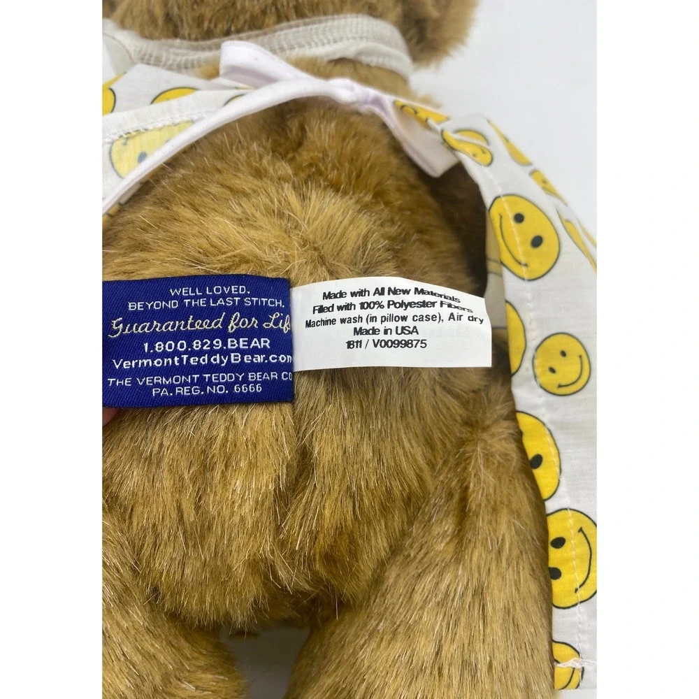 Vermont Teddy Bear‎ Get Well Soon Feel Better Plush Smiley Hospital Gown Bandage